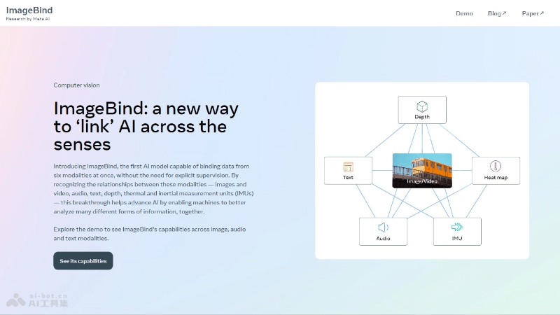ImageBind  Meta推出开源多模态AI模型，实现六种多模态数据整合 第1张