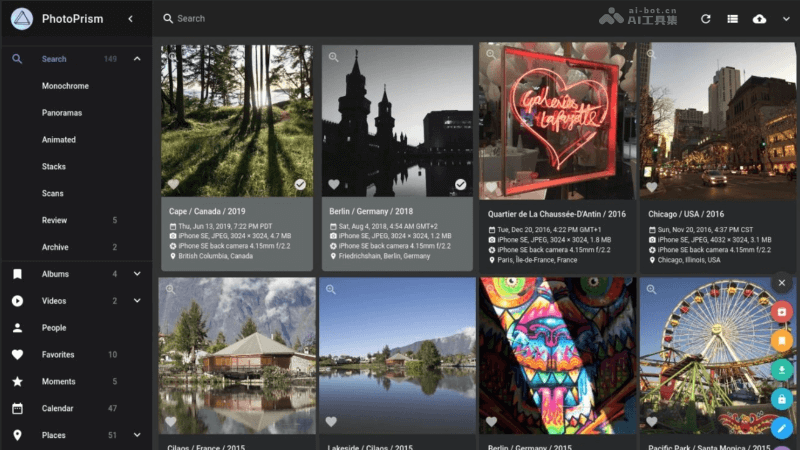 PhotoPrism  开源的AI照片管理工具，AI驱动的照片分类和搜索功能 第1张