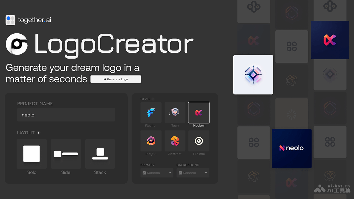 LogoCreator  开源 AI Logo生成器，几秒内创建专业级定制化商标