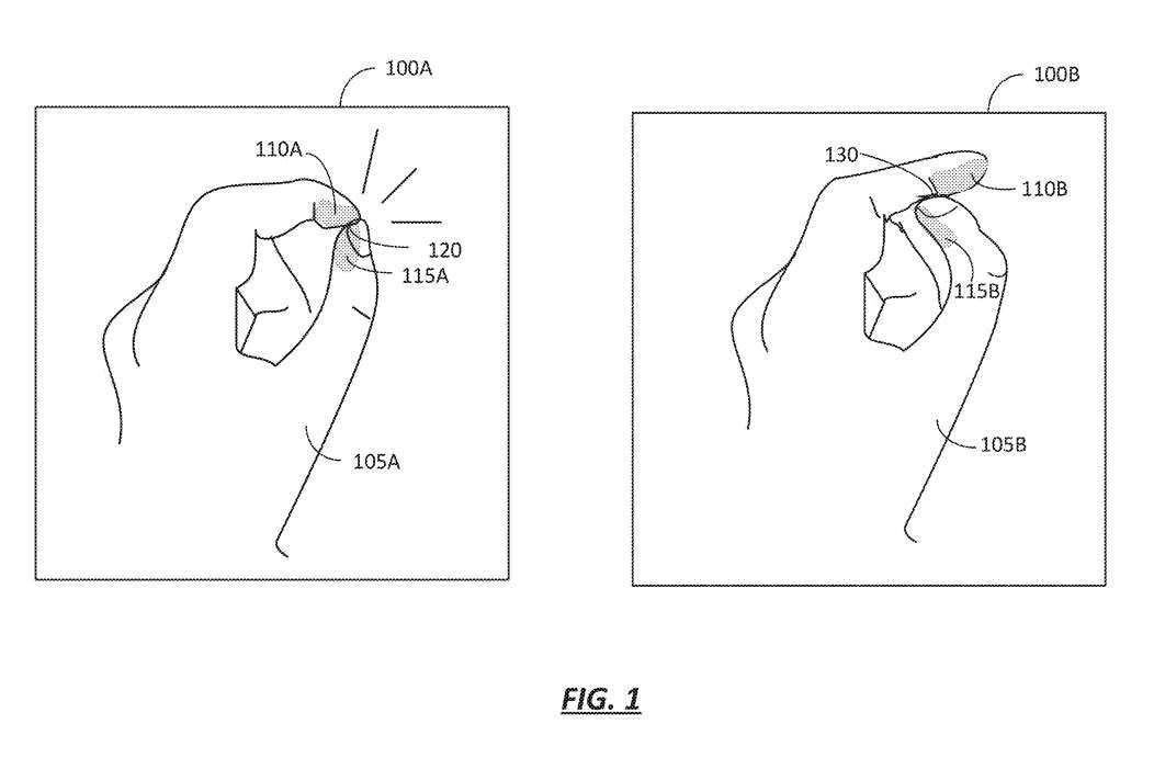 苹果AR/VR专利分享手指的捏合手势识别