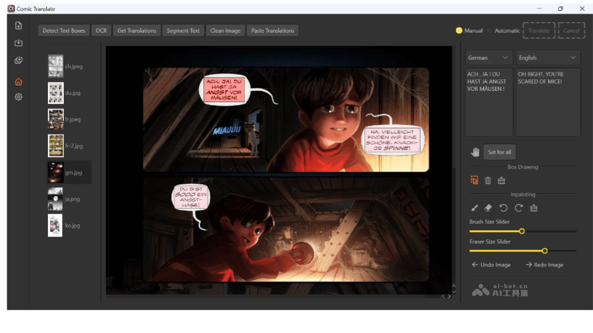 Comic Translate  开源的漫画翻译工具，自动翻译主流漫画阅读语言 第1张