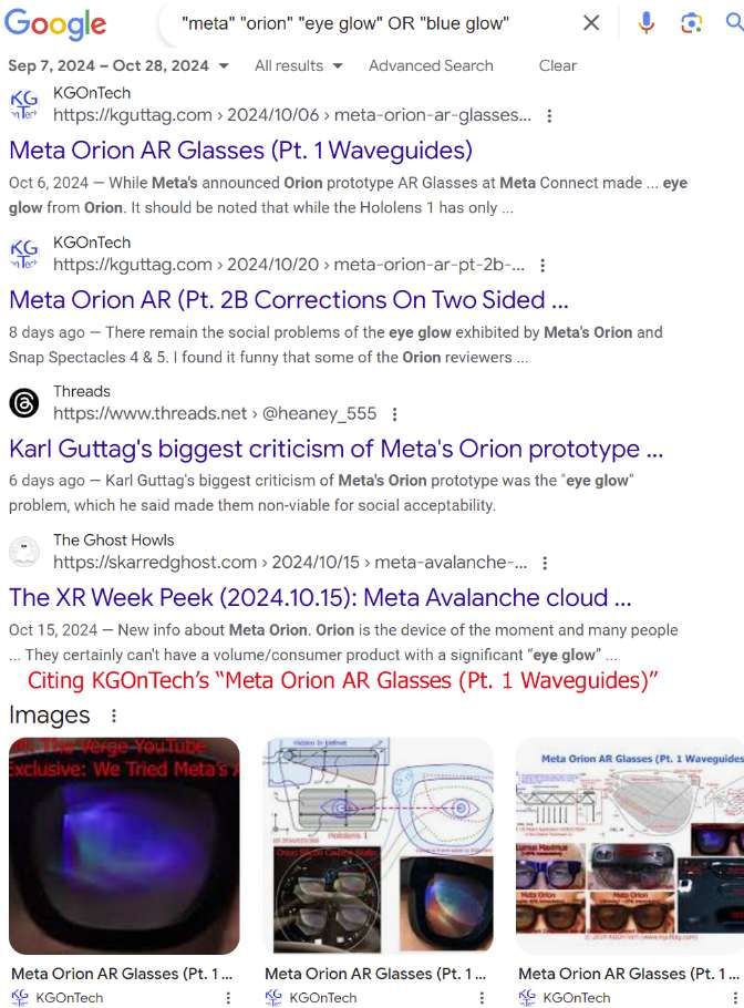 显示专家Karl Guttag再谈Meta Orion AR眼镜的发光问题  第2张