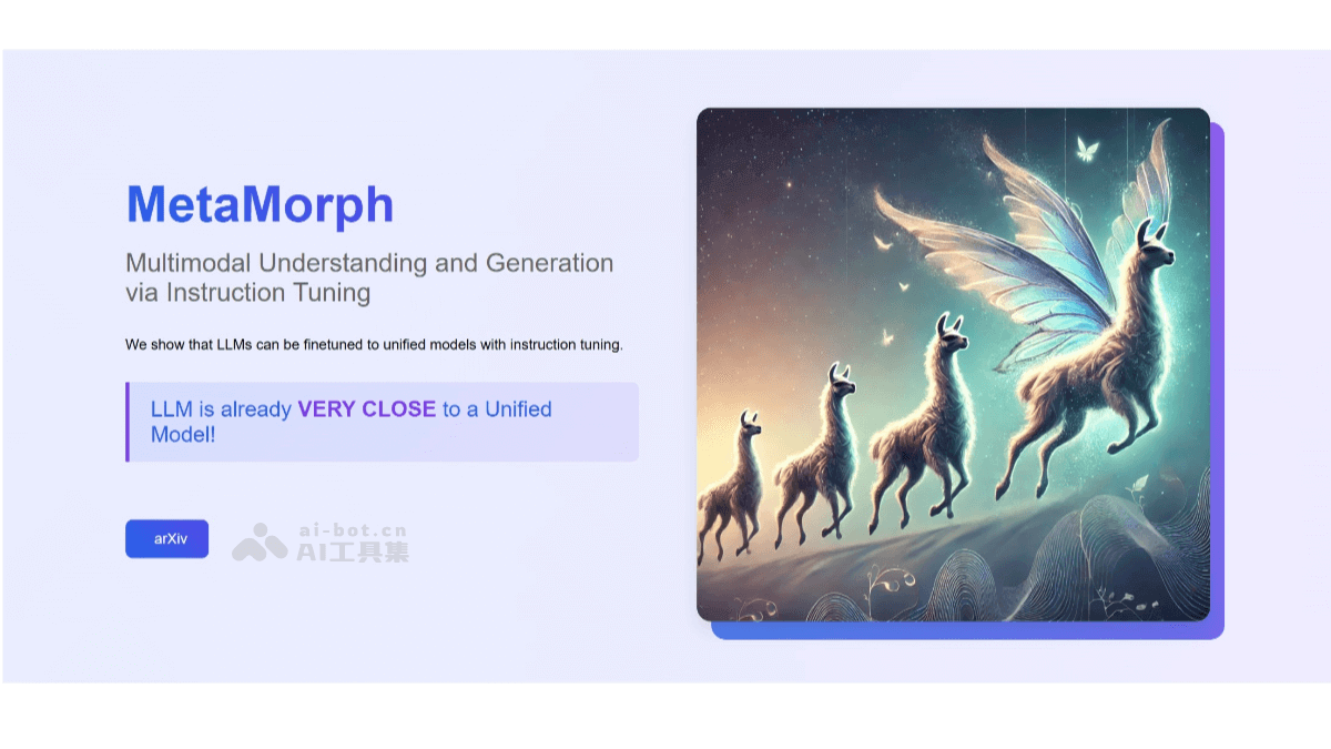 MetaMorph  统一多模态理解与生成大模型，基于VPiT 预测多模态 token