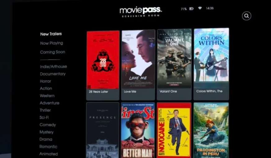 美国电影票务商MoviePass推出Quest、Vision Pro预告片应用